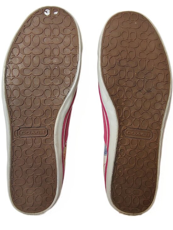 Vintage Coach Kaycee Slip On Sneakers 8.5 Poppy Dream Colorful Signature C - Picture 7 of 9